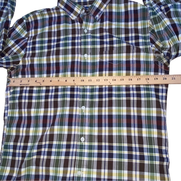Old Navy Slim Fit Plaid Button Down Cotton Shirt - Men’s Large - Picture 3 of 11